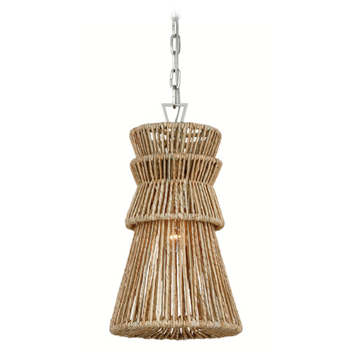 Visual Comfort Signature Collection Chapman & Myers Antigua 10-Inch Pendant in Nickel by VC Signature CHC5020PNNAB