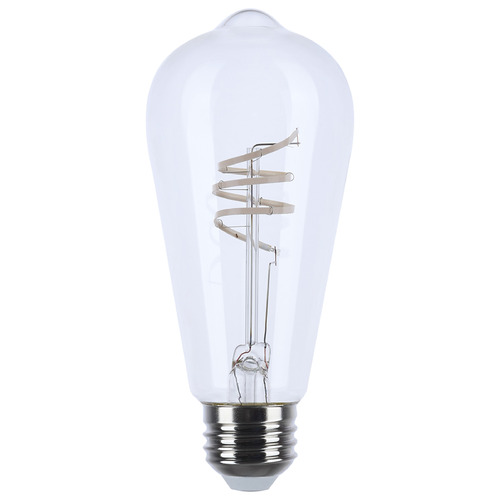 Satco Lighting 6W ST19 2700K Flex Gray Coil Filament E26 Base Clear LED Bulb by Satco S11520