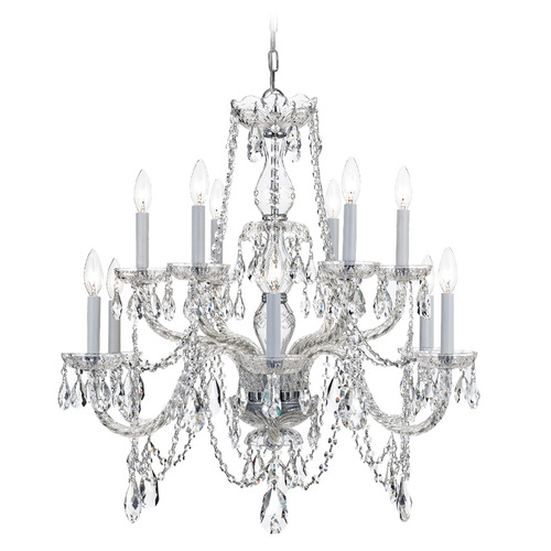 Crystorama Lighting Traditional Crystal Polished Chrome Crystal Chandelier