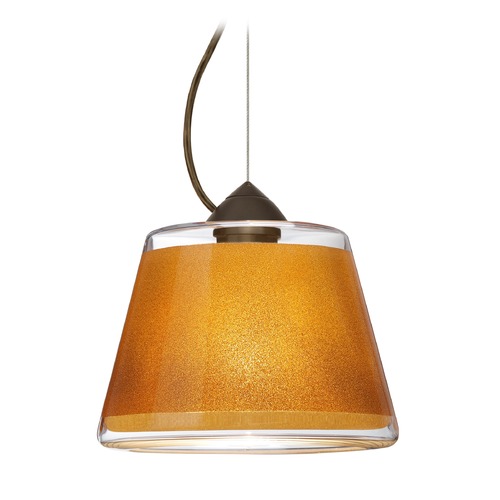 Besa Lighting Besa Lighting Pica Bronze Pendant Light with Empire Shade 1KX-PIC9GD-BR