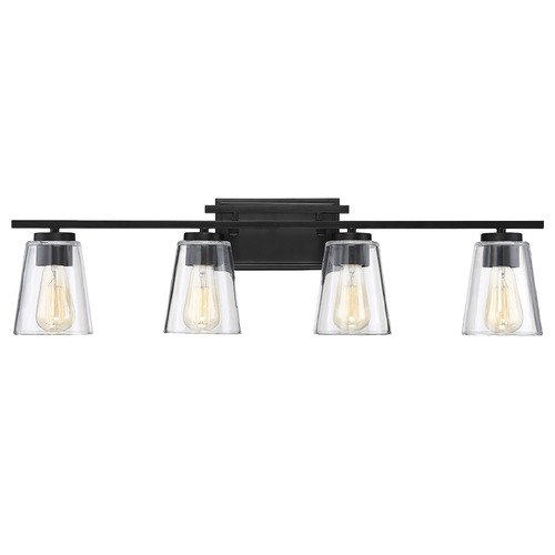 Calhoun 32-Inch Black Bathroom Light by Savoy House