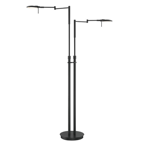 Arnsberg Dessau Turbo Museum Black LED Swing Arm Lamp with Bowl / Dome Shade