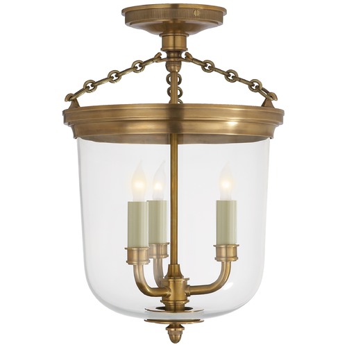 Thomas OBrien Merchant Semi-Flush Mount in Brass by Visual Comfort Signature