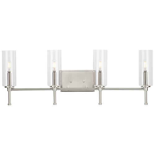 Progress Lighting Progress Lighting Elara 4-Light Brushed Nickel Bath Vanity Light P300359-009