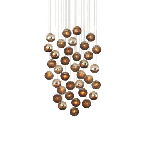 Pathos 36-Light Multi-Light Pendant in Silver & Gold by Currey & Co
