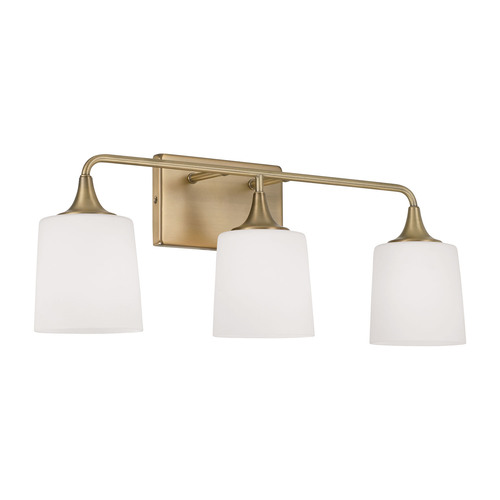 HomePlace by Capital Lighting Presley 3-Light Bath Light in Brass by HomePlace by Capital Lighting 148931AD-541
