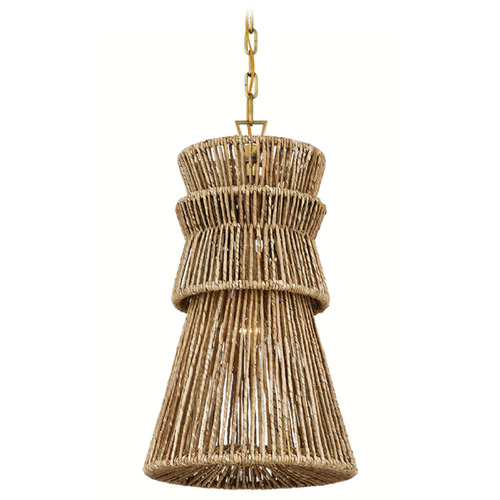 Visual Comfort Signature Collection Chapman & Myers Antigua 13-Inch Pendant in Brass by VC Signature CHC5021ABNAB