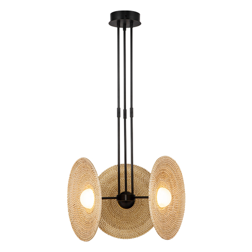 Harbour 3-Light LED Pendant in Urban Bronze by Alora Lighting