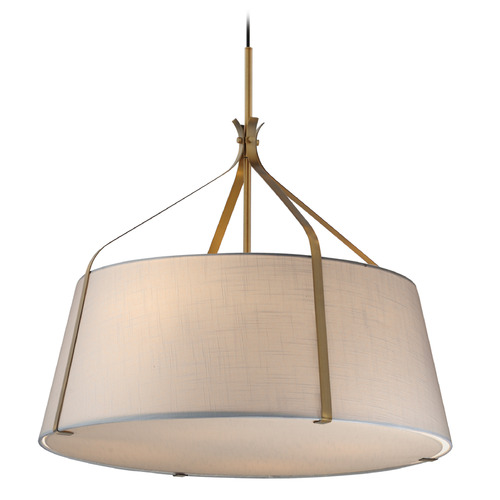 Maxim Lighting Maxim Lighting Bandera Natural Aged Brass Pendant Light with Empire Shade 16183WLNAB