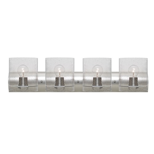 Besa Lighting Seeded Glass Bathroom Light Satin Nickel Celtic by Besa Lighting 4WZ-CELTICBB-SN