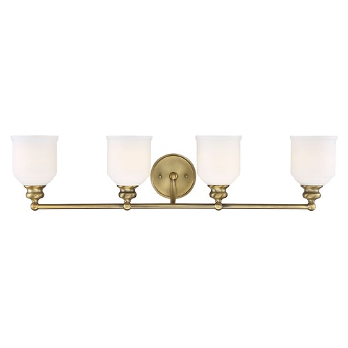 Melrose 33.50-Inch Warm Brass Bathroom Light by Savoy House