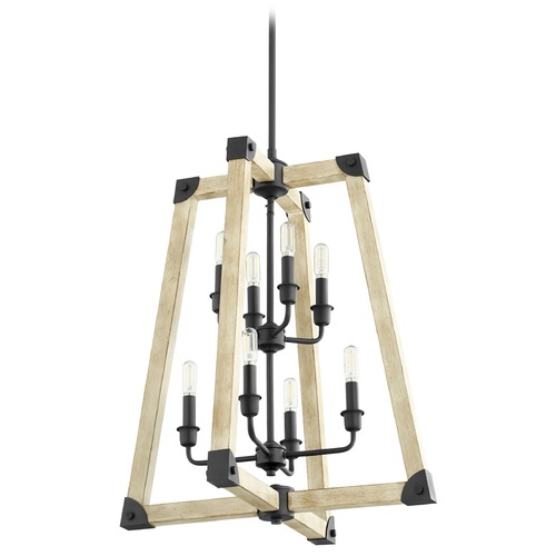 Alpine Noir & Driftwood Pendant by Quorum Lighting