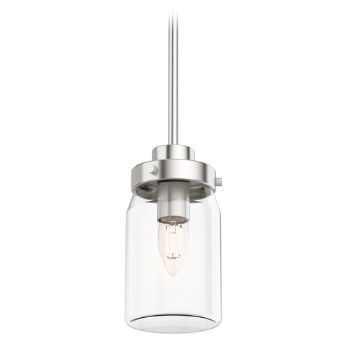 Hunter Fan Company Devon Park Brushed Nickel Mini Pendant by Hunter Fan Company 19009