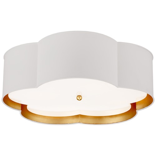 Kate Spade New York Bryce Flush Mount in White by Visual Comfort Signature