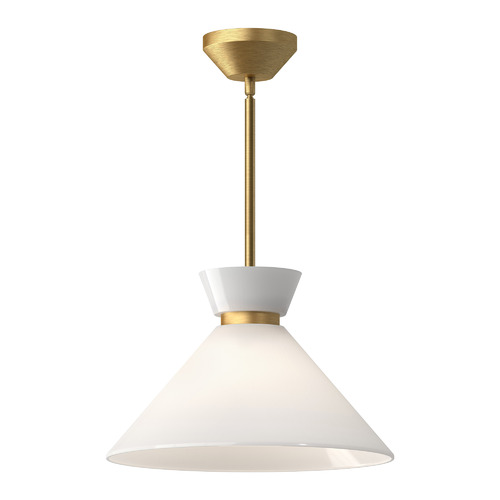 Halston 14-Inch Wide Pendant in Brushed Gold by Alora Lighting
