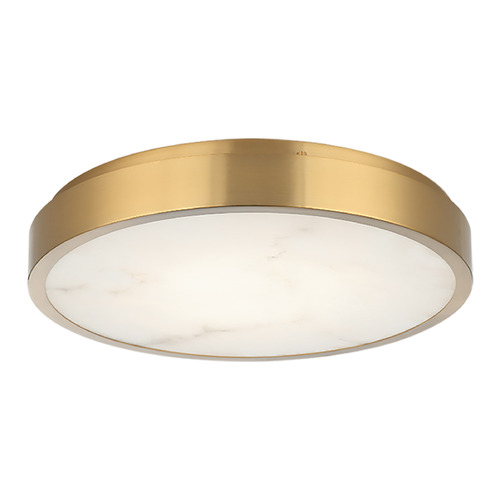 Marblestone Aged Gold Brass LED Flush Mount by Matteo Lighting
