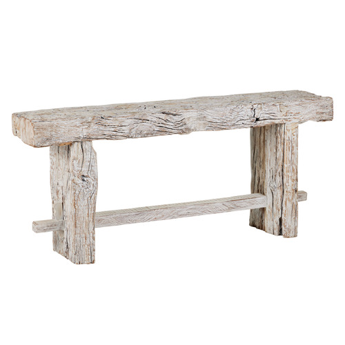 Currey and Company Holland Whitewash Sofa Table