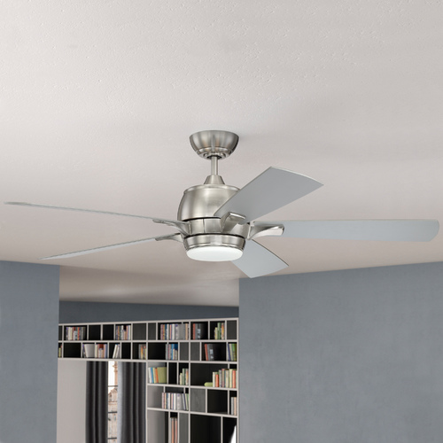 Craftmade Lighting Stellar Brushed Polished Nickel LED Ceiling Fan by Craftmade Lighting STE52BNK5