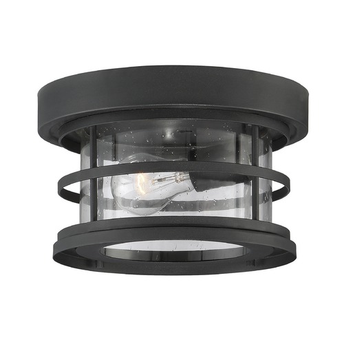 Barrett Outdoor Flush Mount in Black by Savoy House
