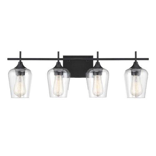 Octave 28.75-Inch Black Bathroom Light by Savoy House