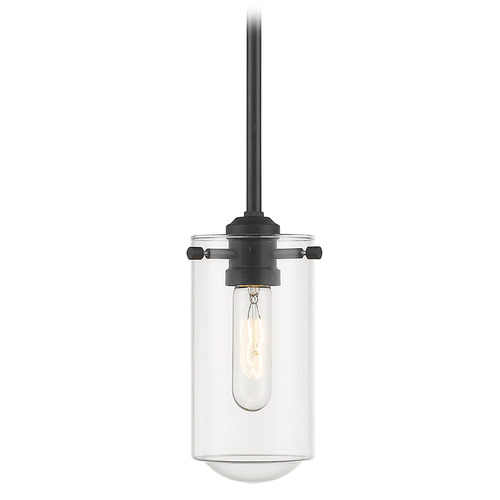 Z-Lite Delaney Matte Black Mini Pendant by Z-Lite 471MP-MB