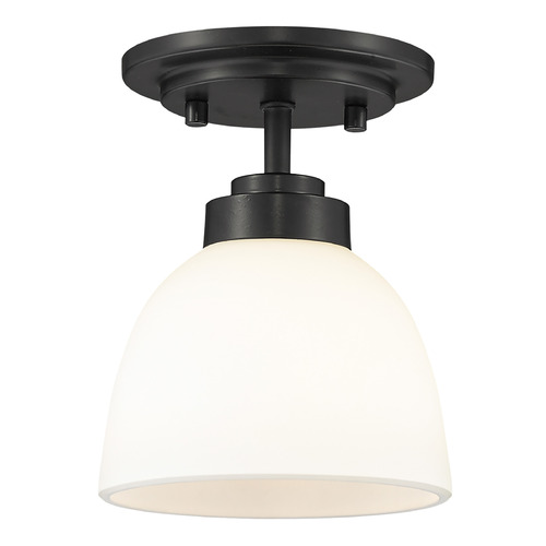 Ashton Matte Black Semi-Flush Mount by Z-Lite
