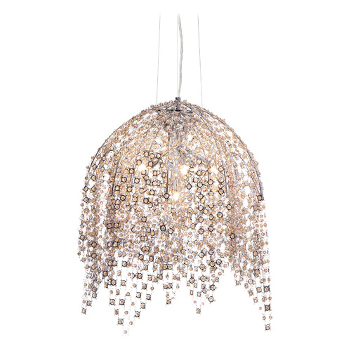 Danza 20-Inch Crystal Chandelier in Chrome by Eurofase Lighting