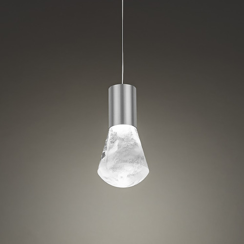 Modern Forms by WAC Lighting Plum Satin Nickel LED Mini Pendant by Modern Forms PD-40106-SN