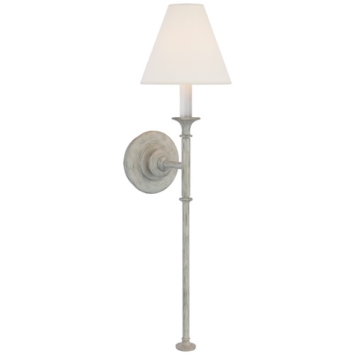 Visual Comfort Signature Collection Thomas OBrien Piaf Tail Sconce in Swedish Gray by Visual Comfort Signature TOB2453SGL