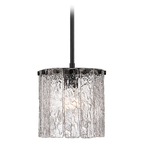 Glacier Matte Black Mini Pendant by Z-Lite