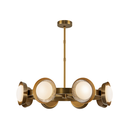 Alonso 37-Inch Chandelier in Vintage Brass by Alora Lighting
