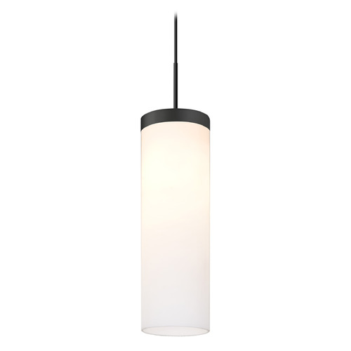 Besa Lighting Friz Black LED Mini-Pendant Light with Cylindrical Shade
