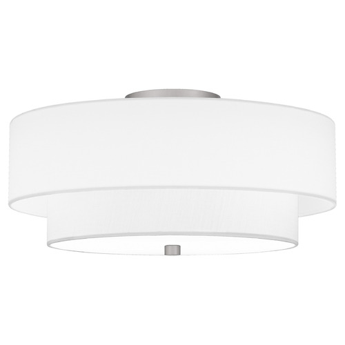 Quoizel Lighting Prewett Brushed Nickel Semi-Flushmount Light