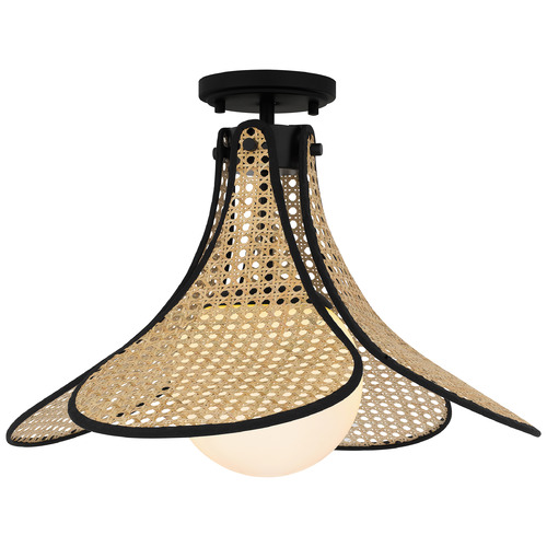 Quoizel Lighting Quoizel Semi-Flush Mount Matte Black Semi-Flushmount Light