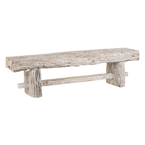 Currey and Company Lighting Currey and Company Holland Whitewash Benche 3000-0306