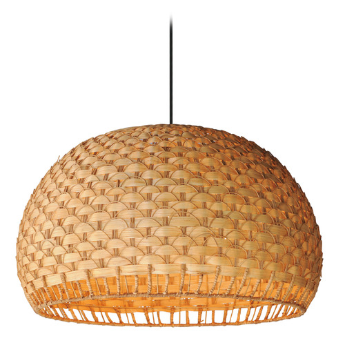 Maxim Lighting Maxim Lighting Tahiti Black Pendant Light with Bowl / Dome Shade 14415NABK