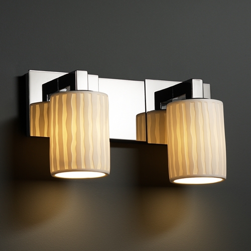 Justice Design Group Justice Design Group Limoges Collection Bathroom Light POR-8922-10-WFAL-CROM