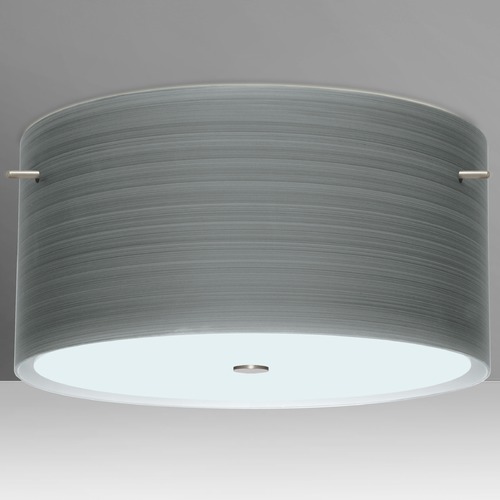 Besa Lighting Besa Lighting Tamburo Satin Nickel LED Semi-Flushmount Light 1KM-4008TN-LED-SN