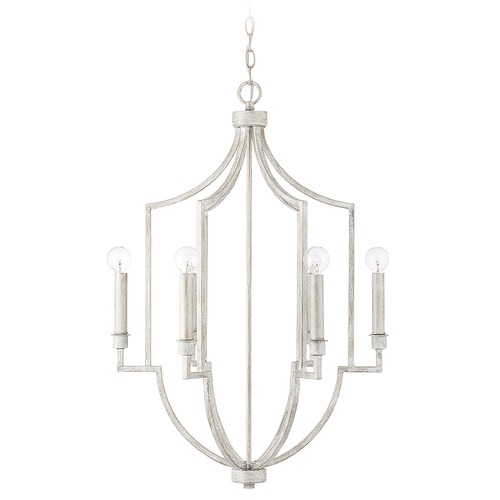 Capital Lighting Demi 6-Light Winter White Pendant by Capital Lighting 538561WW