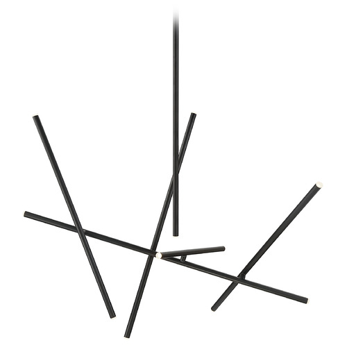 Crossroads Black LED Chandelier by Eurofase Lighting