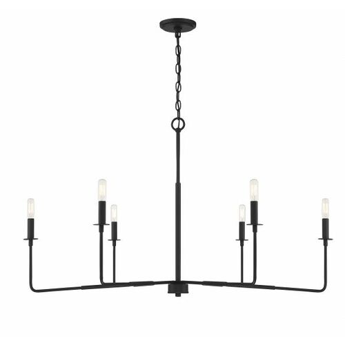 Salerno 42-Inch Chandelier in Matte Black by Savoy House