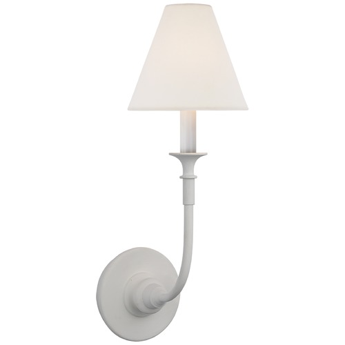 Thomas OBrien Piaf Single Sconce in Plaster White by Visual Comfort Signature