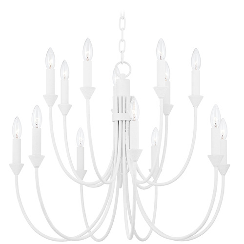 Troy Lighting Cate Gesso White Chandelier