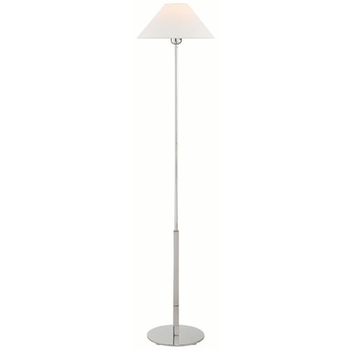 Visual Comfort Signature Collection Hackney Polished Nickel Floor Lamp with Coolie Shade
