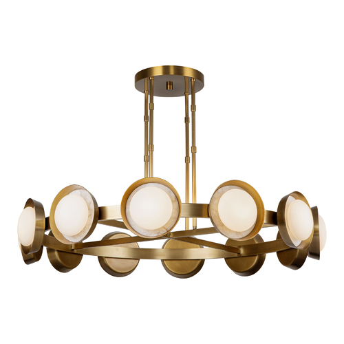 Alonso 50-Inch Chandelier in Vintage Brass by Alora Lighting