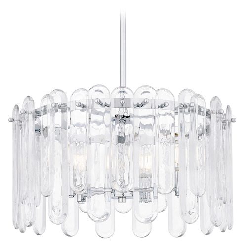 Quoizel Lighting Stiles Polished Chrome Pendant Light with Drum Shade