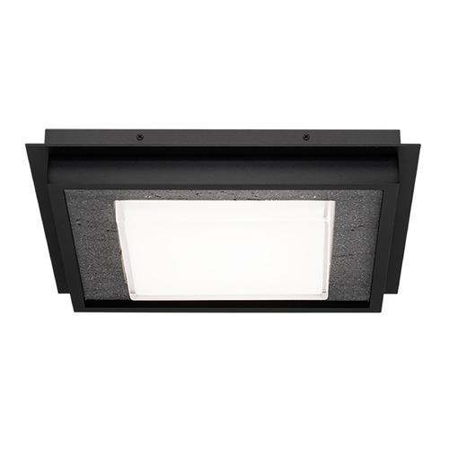 Modern Forms Grandstand Basalt Stone / Black LED Flushmount Light