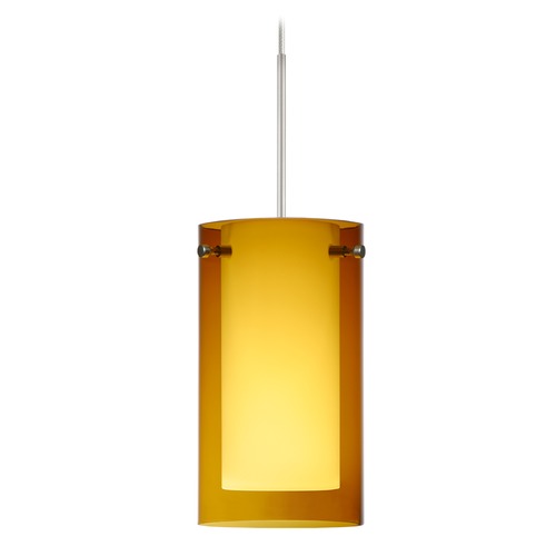 Besa Lighting Pahu Satin Nickel LED Mini-Pendant Light