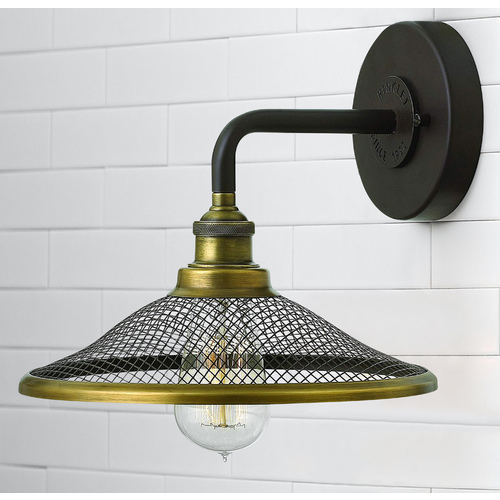 Rigby Wall Sconce in Buckeye Bronze with Heritage Brass Accents by Hinkley Lighting