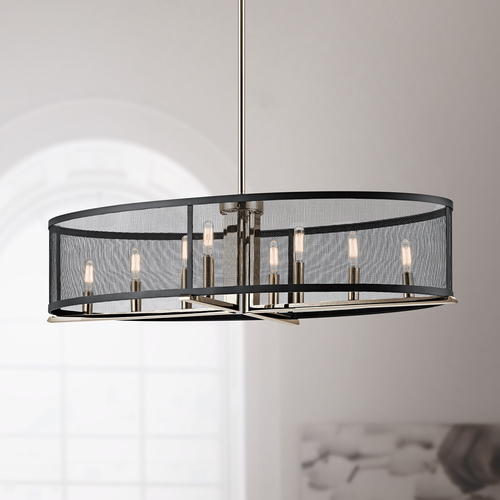 Titus 37.25-Inch Oval Chandelier in Polished Nickel by Kichler Lighting